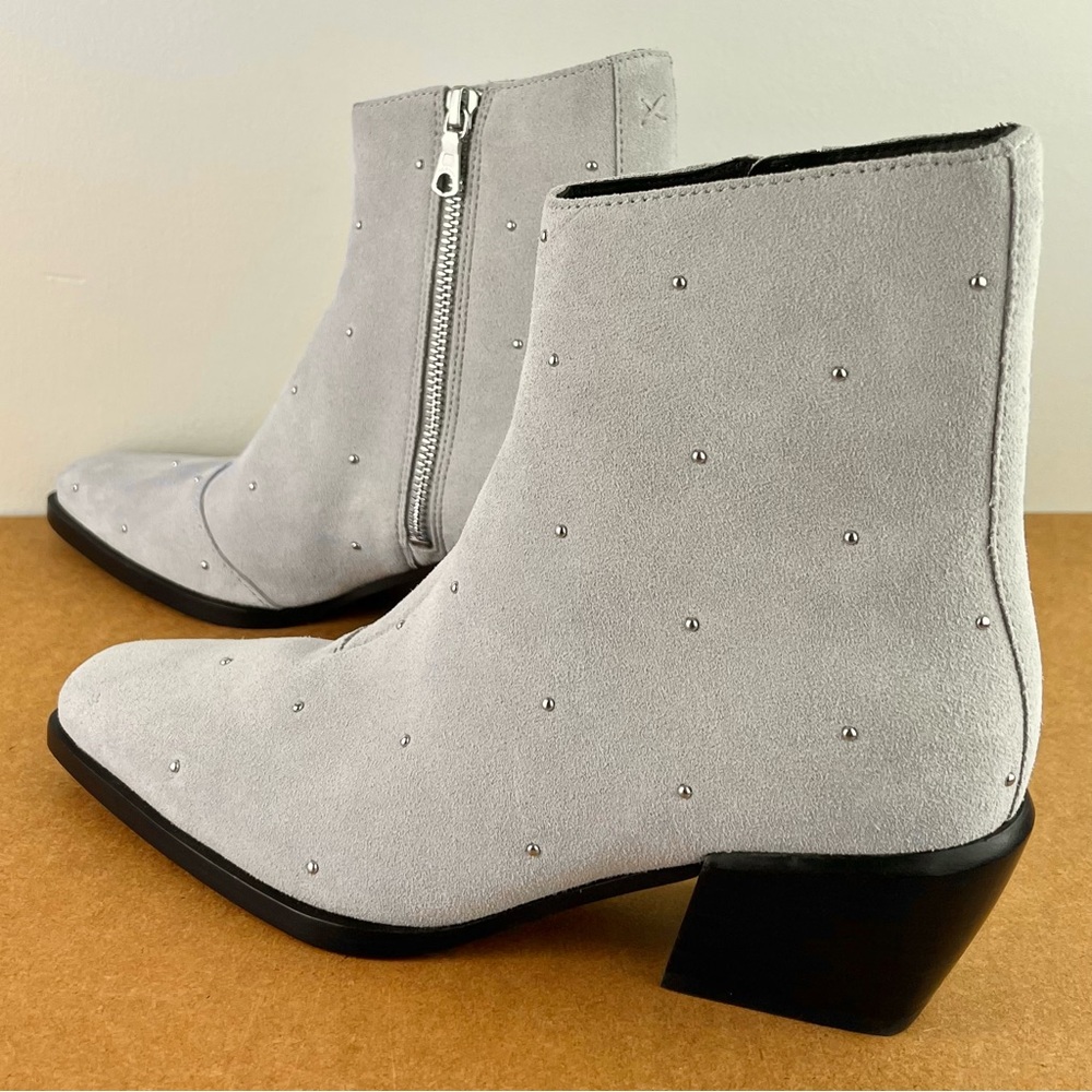 NEW RAG & BONE TAUPE SUEDE STUDDED BOOTIES - Picture 6 of 11